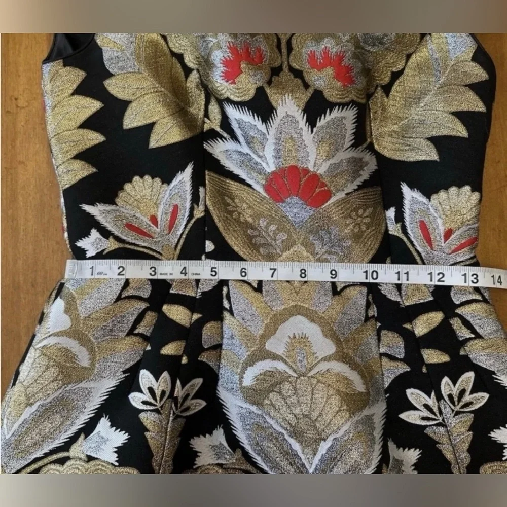 Ted Baker Imoen Opulent Orient Jacquard Dress Womens Size 1 US 4 Pocket Cocktail - Picture 11 of 11